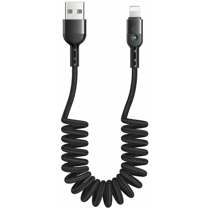 foto del prodotto cavo usb a spirale, cavo retrattile, sincronizzazione dati, cavo di ricarica, cavo a spirale, cavo di ricarica per auto, per telefono x xr 8, 7