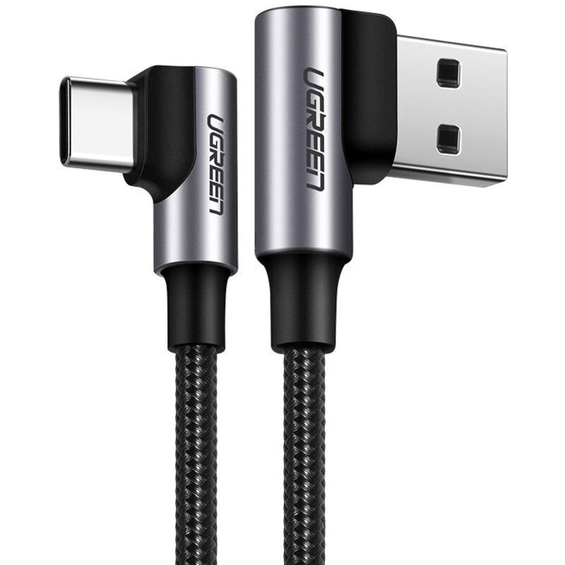 foto del prodotto cavo usb angolato - usb-c qc 3.0 3a 1 m grigio