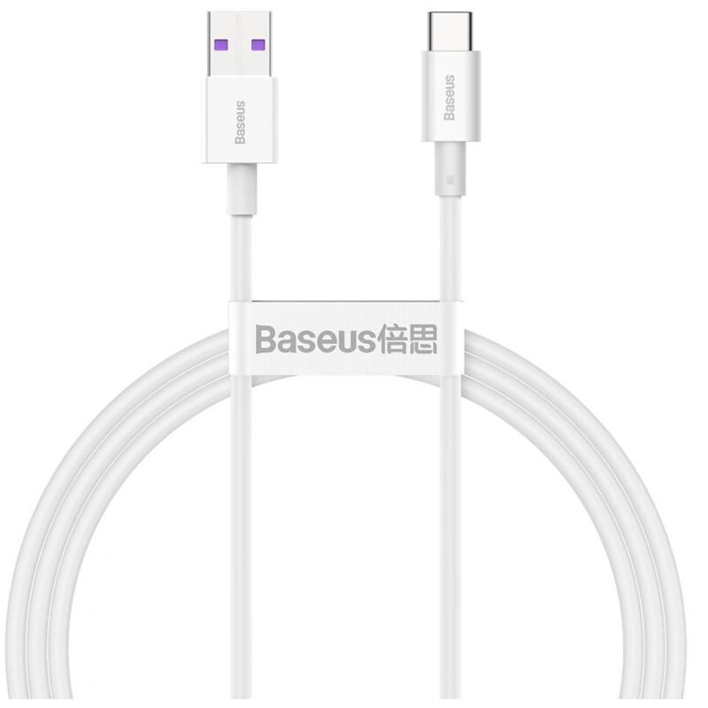 foto del prodotto cavo usb c 66w 6a da 1 m, superiore, bianco
