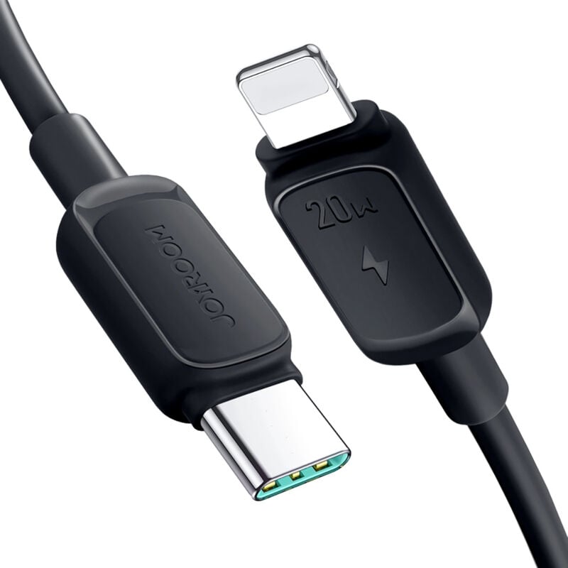 foto del prodotto cavo usb c lightning joyroom multi color series a14 20w 1,2 m nero