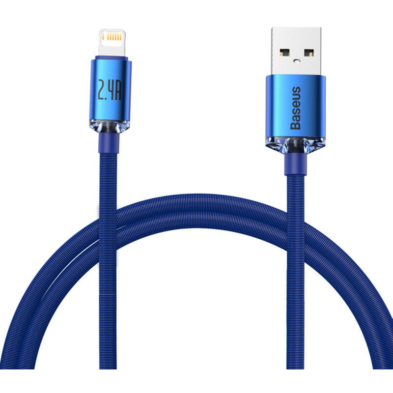 foto del prodotto cavo usb lightning per ricarica rapida e trasferimento dati 1,2 m blu