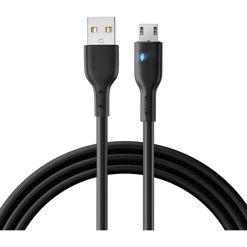 foto del prodotto cavo usb - microusb 2.4a con diodo led 2m nero
