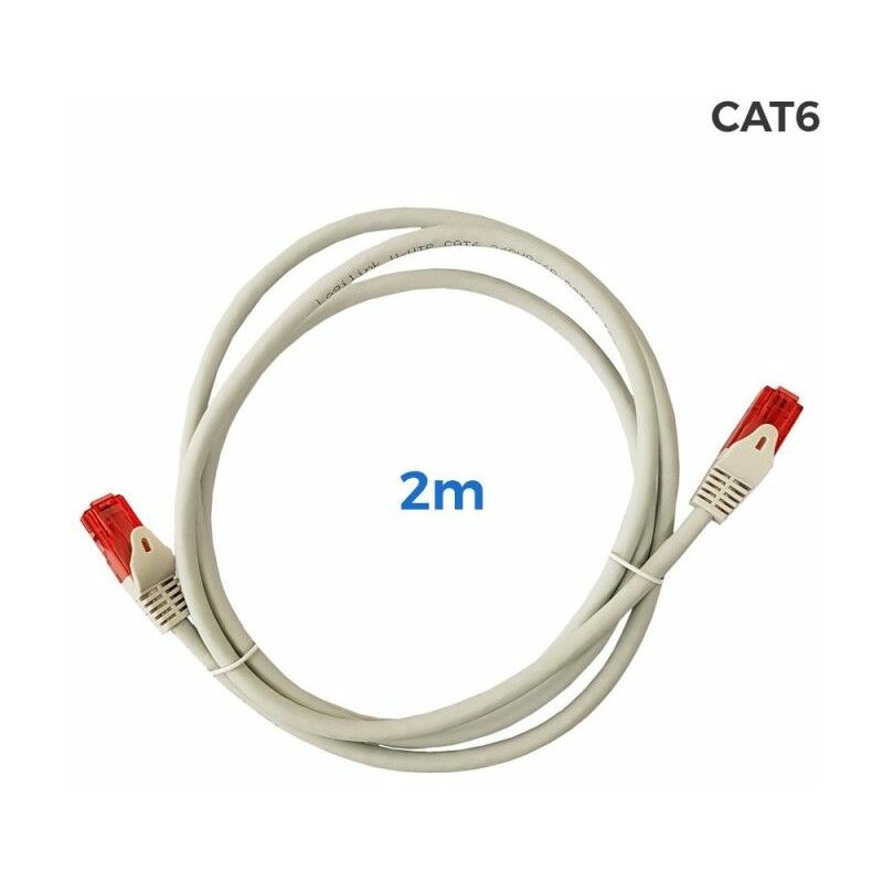 foto del prodotto cavo utp cat.6 rj45 rame lszh grigio 2m