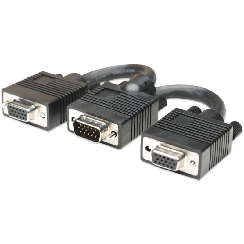 foto del prodotto cavo video sdoppiato ic intracom 1 maschio 2 femmina nero 304559