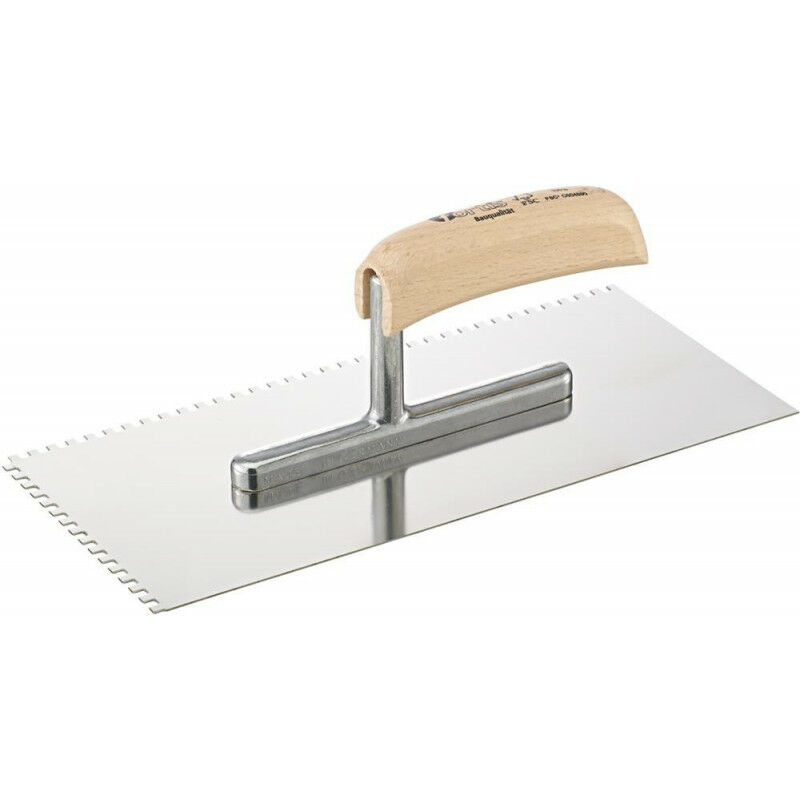 foto del prodotto cazzuola 280x130mm dent 4x4mm inossidabile fortis
