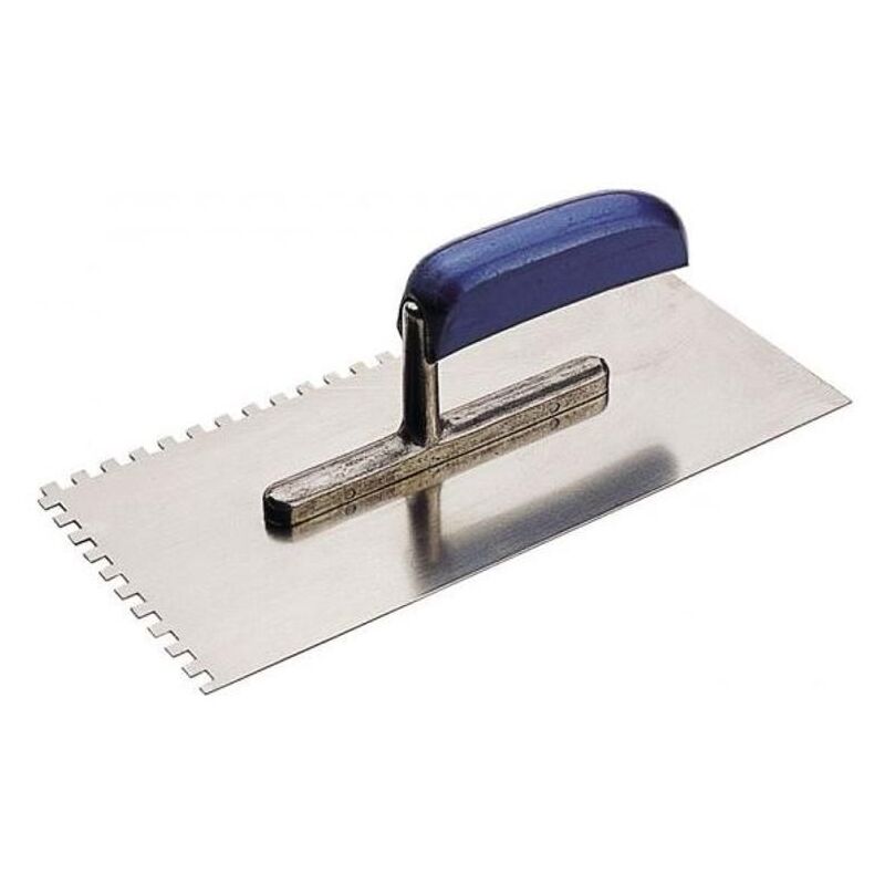 foto del prodotto cazzuola per lisciare, dentatura rettangolare,dentatura rettangolare, 12 mm, 130 x 280 mm triuso