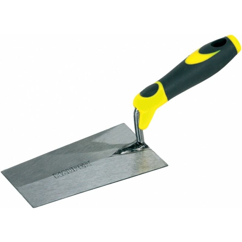 foto del prodotto cazzuolino punta quadra 120 mm manico in gomma maurer