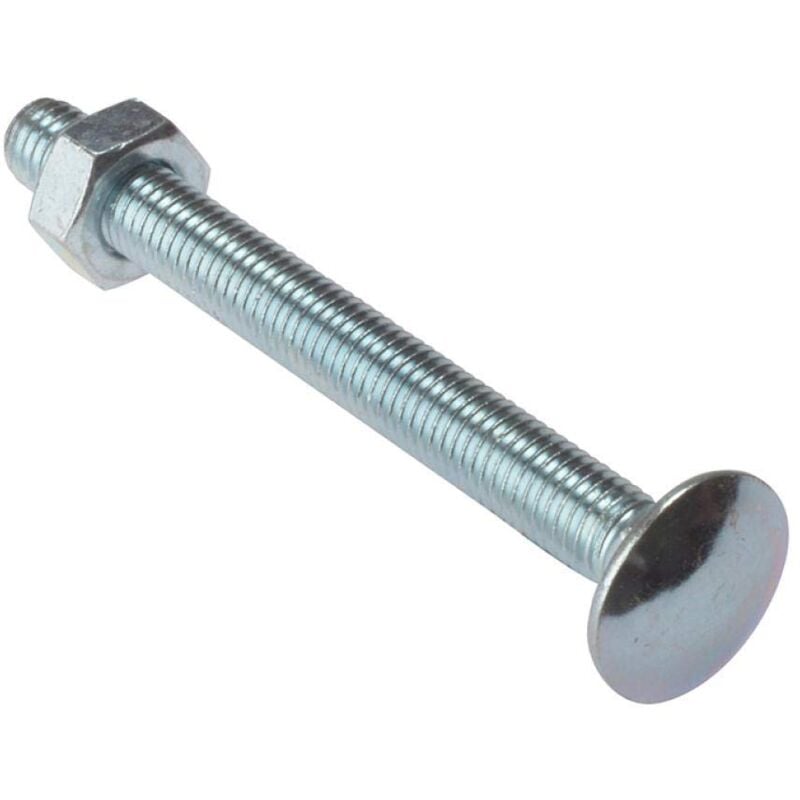 foto del prodotto cb1075m bullone a testa tonda e dado zp m10 x 75 mm, confezione da 10, multicolore, set di 10 pezzi forgefix