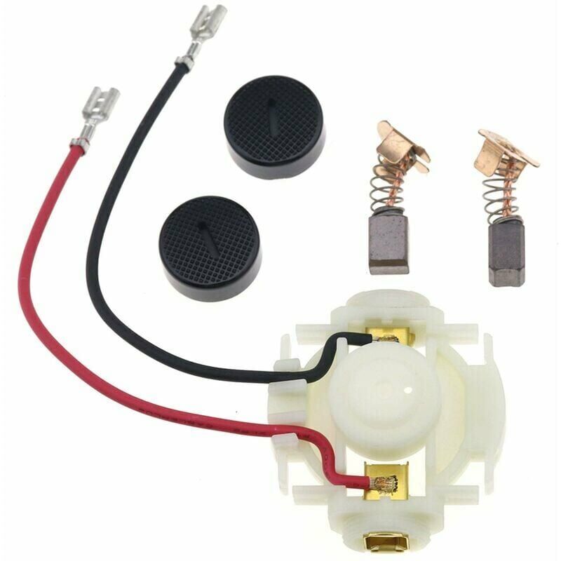 foto del prodotto cb430 portaspazzole in carbone, set di coperture e spazzole per makita bga450 bga452 dga452