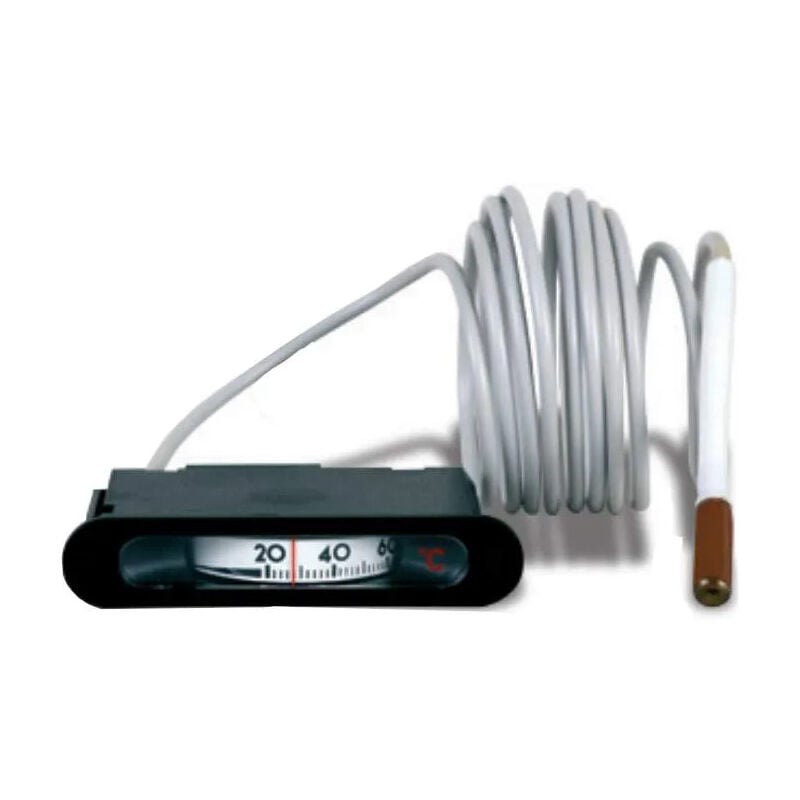 foto del prodotto cbm termometro rettangolare 68x29mm sonda 1500mm, da 0 a 120 .