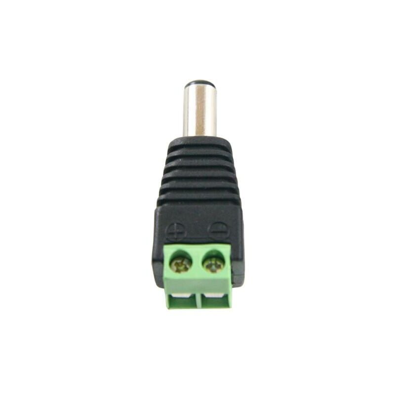 foto del prodotto cctv connettore alimentazione 12 vdc striscia led telecamere strip led maschio