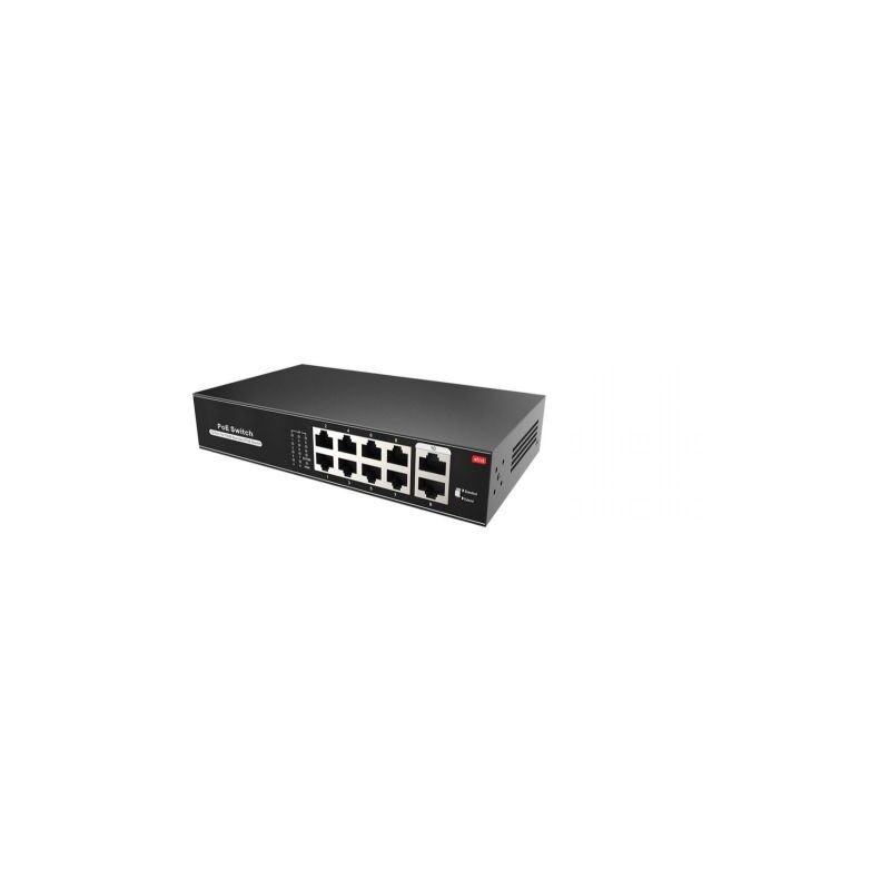 foto del prodotto cctv switch poe 8 porte poe 2 uplink lan rj45 10 100