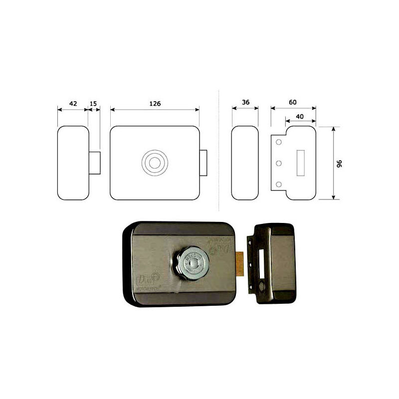 foto del prodotto cdvi diax elettroserratura motorizzata acciaio lucido 60 mm per porte