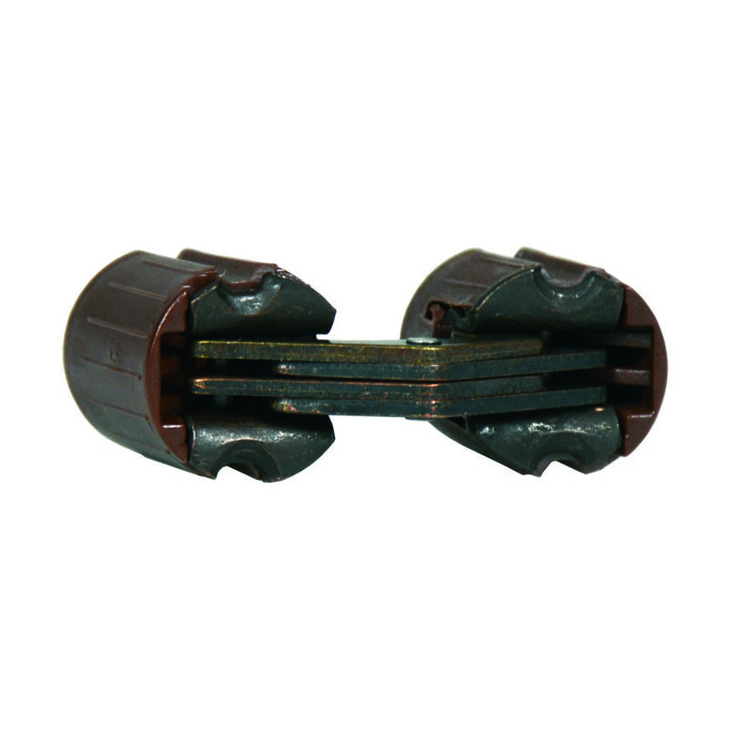 foto del prodotto ceam cerniere invisibili cilindriche in acciaio bronzato e nylon marrone mm.14 incasso mm.14x16,5p. 493 