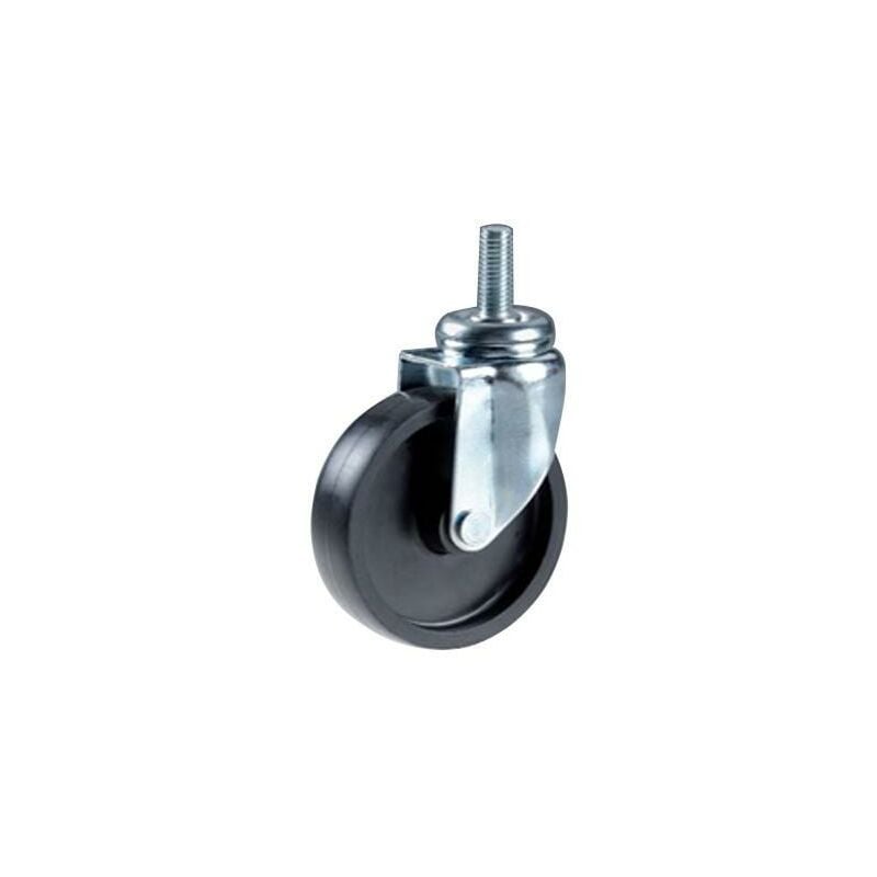 foto del prodotto cebora ruota in nylon con perno girevole df 30 mm filetto 8 mm portata 20 kg