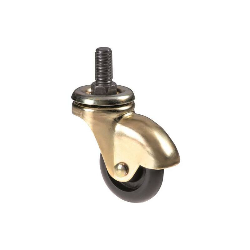 foto del prodotto cebora ruota in nylon con perno girevole ottonata f1 35mm filetto 8x16mm portata 10kg 2pz