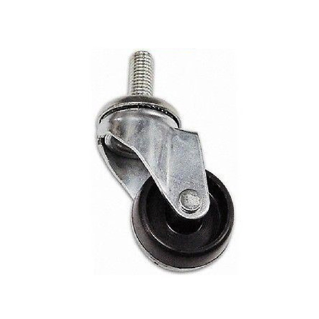 foto del prodotto cebora ruota in nylon nero con perno df diametro 30 40 50 60 80 80 mm 