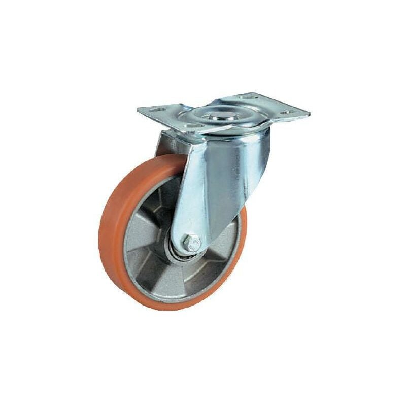 foto del prodotto cebora ruota poliuretano c piastra girevole 125mm avcp ex 25912 