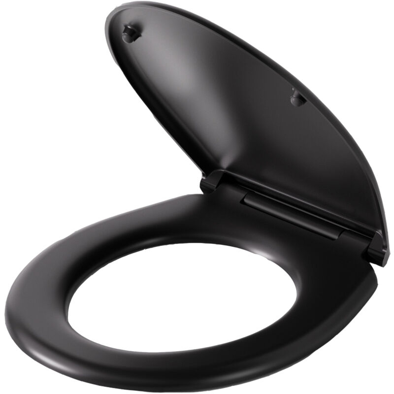 foto del prodotto cecipa max sedile wc o shaped sedile wc soft close sedile wc per bagno nero