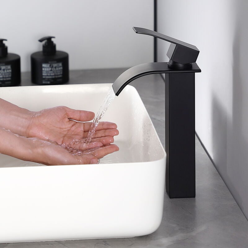 foto del prodotto cecipa rubinetto alta a cascata per lavabo miscelatori monocomando per lavabi rubinetto cascata bagno miscelatore lavabo bagno acqua fredda e calda