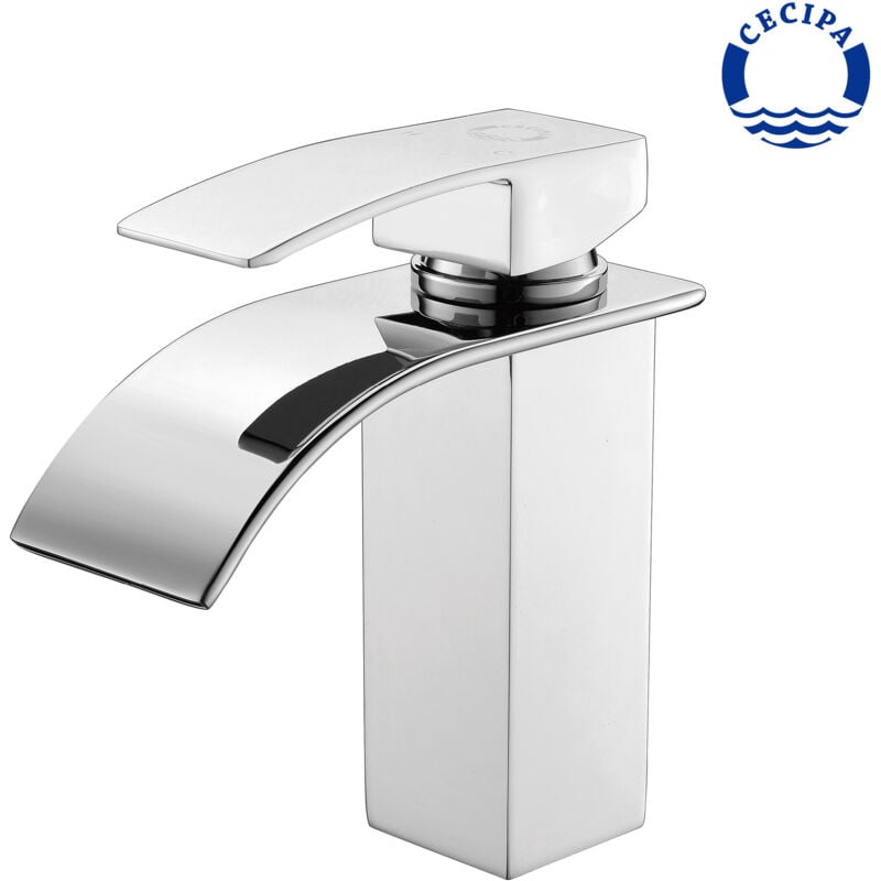 foto del prodotto cecipa rubinetto bagno a cascata rubinetto lavabo acqua calda e fredda, altezza 152mm