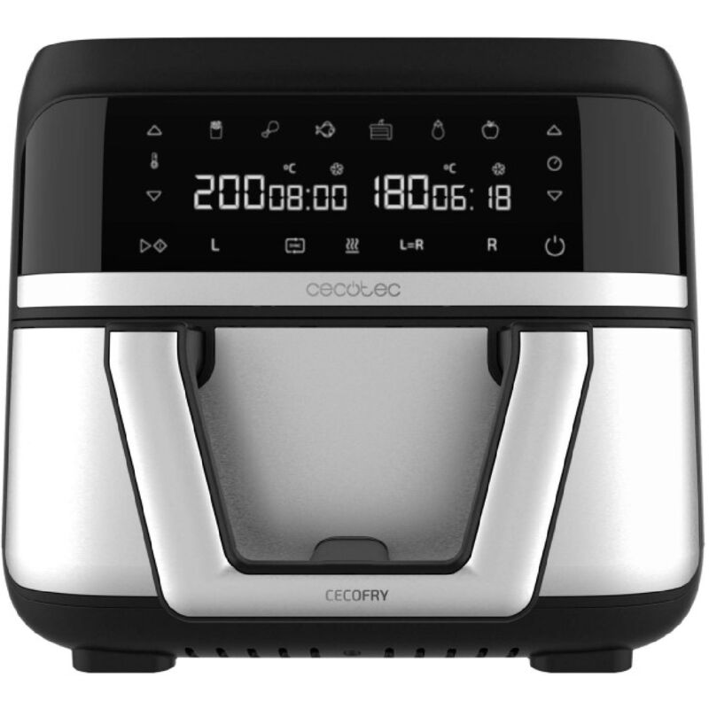 foto del prodotto cecofry dual 9000 friggitrice ad aria 9l doppio cestello 2850w 80-200 c - cecotec