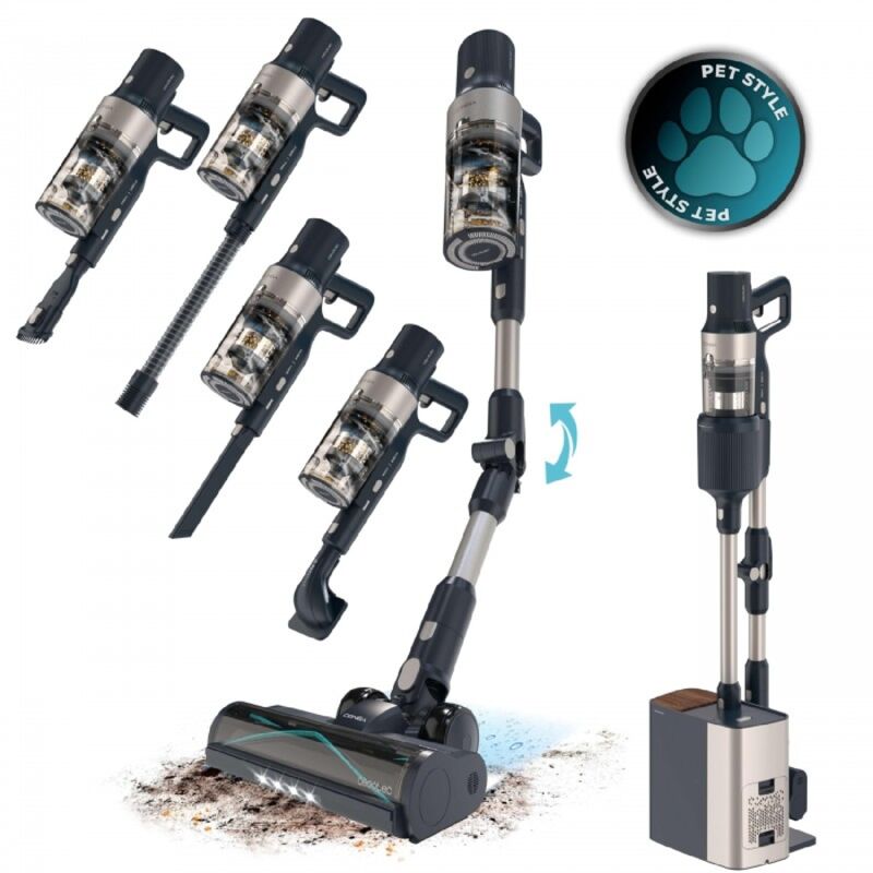 foto del prodotto cecotec aspirapolvere verticali blcd conga rockstar 5500 hurricane station pet flex