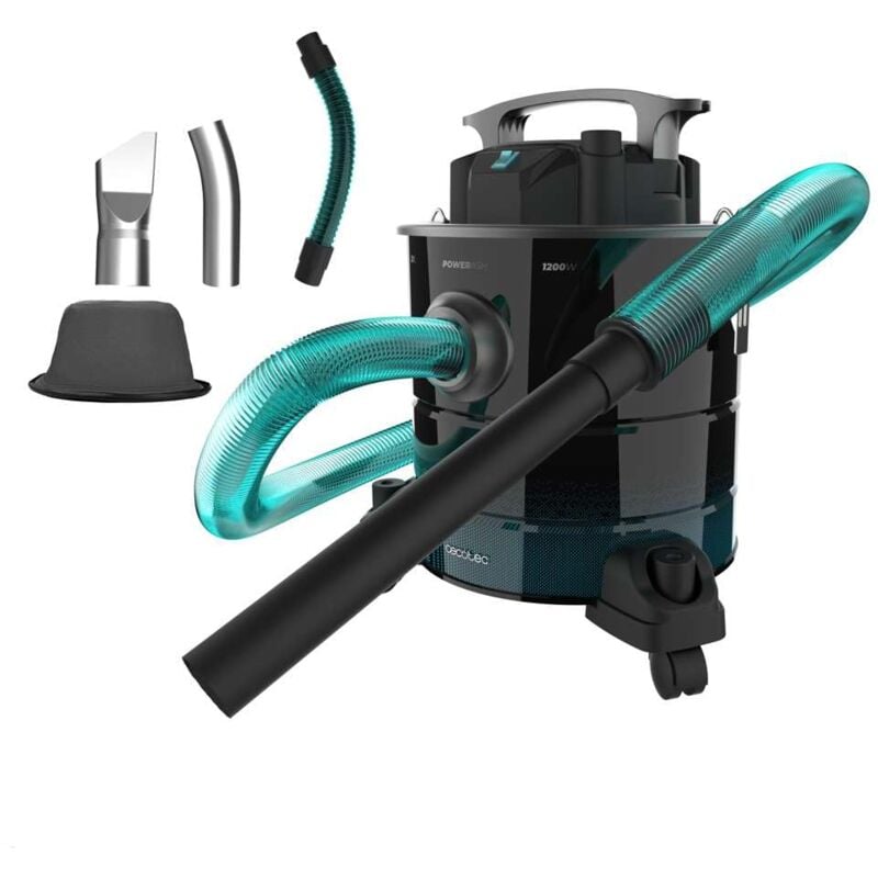 foto del prodotto cecotec aspiratore di cenere 20l conga ash 5000 free. potenza 1200w, aspirazione 18kpa, tubo rivestito in metallo, bocchetta da 38mm, trasporto
