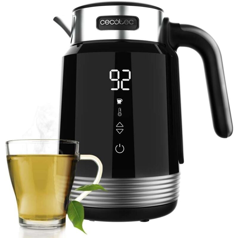 foto del prodotto cecotec bollitore elettrico thermosense 600 touch black da 1,7 l. 2200 w, senza bpa, acciaio inossidabile e plastica di massima qualit , luce led e