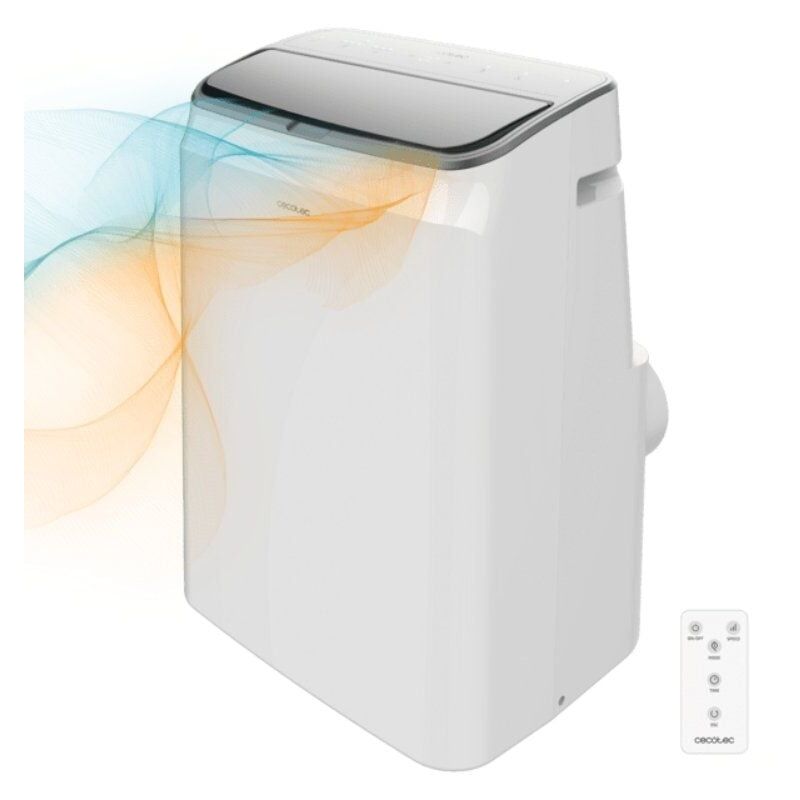 foto del prodotto cecotec condizionatore portatile con telecomando e pompa de per forceclima 14600 riscaldamento insonorizzato. 14000 btu, display led, 5 modalità,