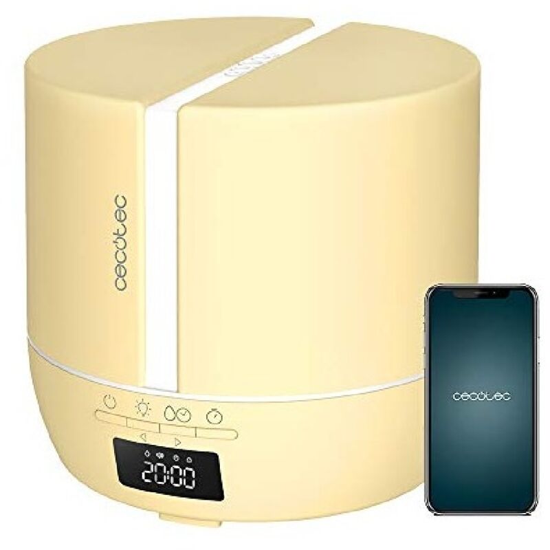 foto del prodotto cecotec diffusore di aromi con serbatoio da 500 ml dede, display, diffusore e bluetooth control .