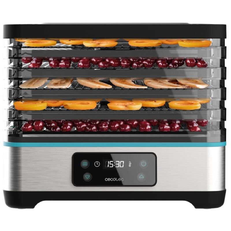 foto del prodotto cecotec essiccatore digitale con finitura in acciaio inossidabile e 300 w di potenza.
