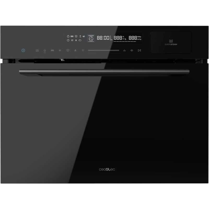 foto del prodotto cecotec forno a microonde integrato 60x45cm bolero hexa mws704500 vetro nero. 3000w, 50l de capacit , 20 funzioni with con full steam, eco mode,