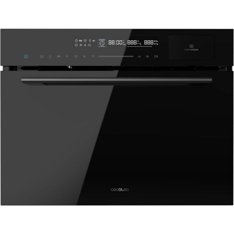 foto del prodotto cecotec - forno a microonde integrato 60x45cm bolero hexa mws704500 vetro nero. 3000w, 50l de capacità, 20 funzioni with con full steam, eco mode, defrost, steam easyclean, timer elettronico