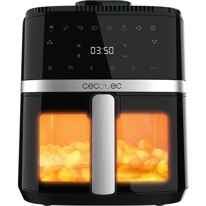 foto del prodotto cecotec friggitrice ad aria senza olio da 5 litri cecofry drip 5000 air fryer. 1500 w, spray d acqua, 8 menu, tecnologia perfectcook, 80 200 c,