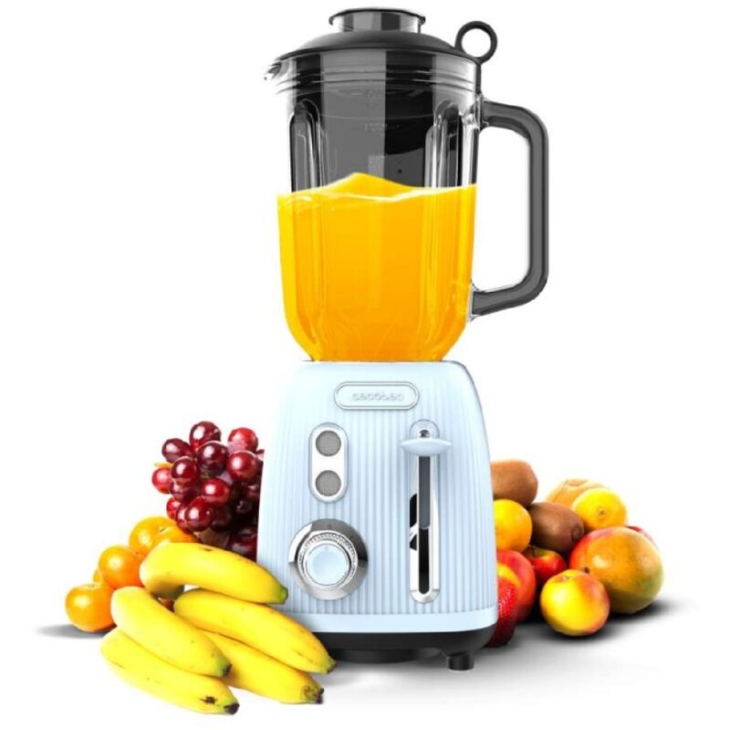 foto del prodotto cecotec frullatore con tazza power black titanium retroblue
