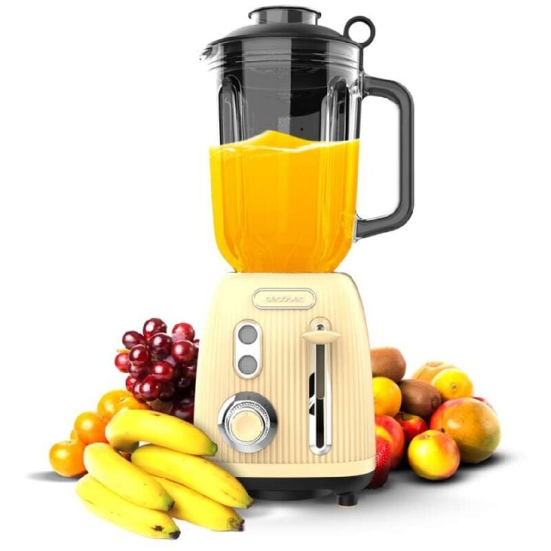 foto del prodotto cecotec frullatore con tazza power black titanium retroyellow