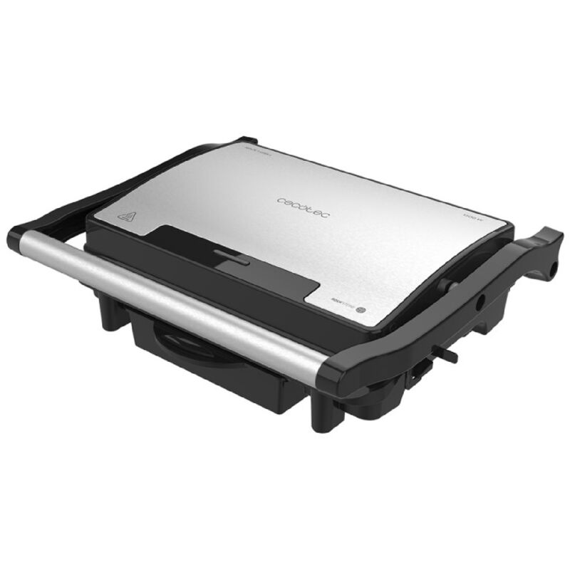 foto del prodotto cecotec griglia elettrica rock ngrill 1500 rapid. 1500 w, rivestimento rockstone, piastra superiore regolabile in altezza, vassoio raccogli grasso,