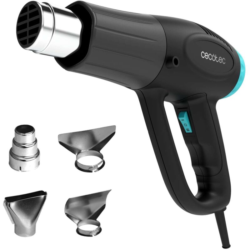 foto del prodotto cecotec hell gun 3500. 2000w, calore ultra rapido, 4 teste, funzione mani libere, temperatura regolabile 50 600 c, 2 livelli de potenza de aria