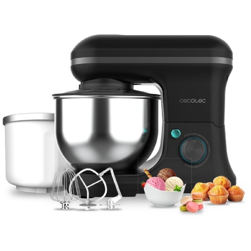 foto del prodotto cecotec impastatrice dal design elegante con 5 funzioni e accessori per sbattere e impastare. funzione per fare il gelato inclusa.