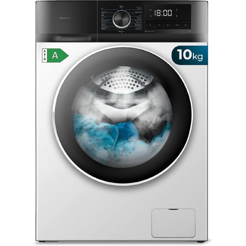 foto del prodotto cecotec lavatrice 10kg de bolero dresscode 10500 a caricamento frontale inverter a. 1950w, 1400 giri min, motore inverter plus, bassa potenza, 16
