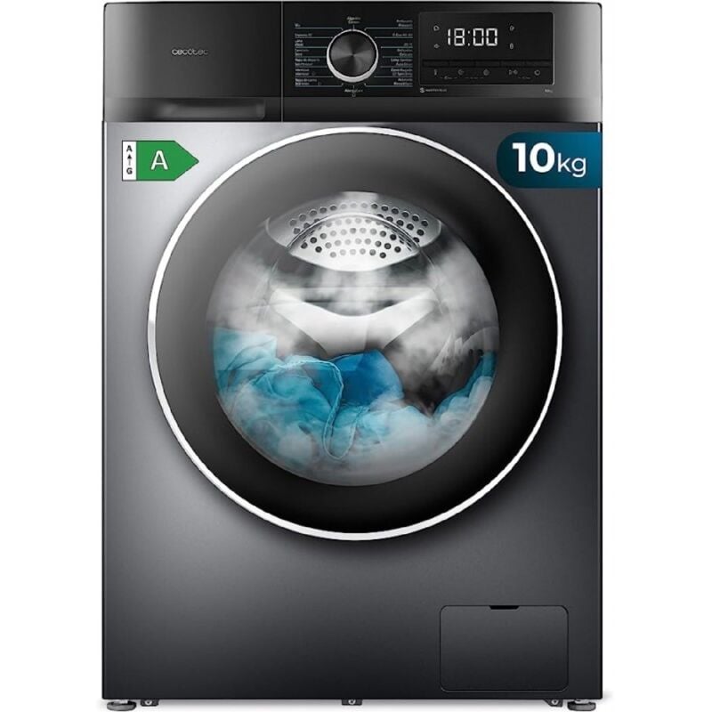 foto del prodotto cecotec lavatrice 10kg de bolero dresscode 10500 inverter acciaio a carica frontale a 1950w, 1400 rpm, motore inverter plus, basso consumo, 16