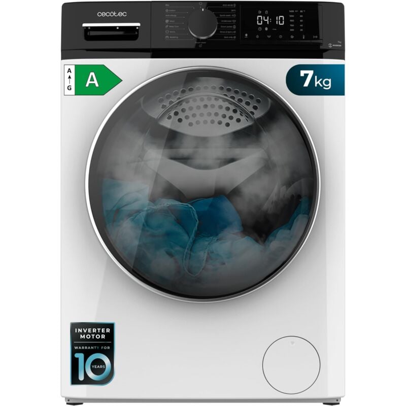 foto del prodotto cecotec lavatrice de caricamento frontale 7 kg bolero dresscode 7610 inverter a, caricamento frontale bianco de 7 kg de capacit , 1400 rpm, classe