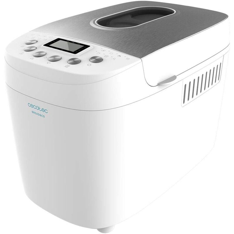 foto del prodotto cecotec macchina per il pane programmi automatici bread co 1500 perfectcook. 850 w, 1,5kg, 15 programmi, 2 resistori, programmabile 15ore, lavabile