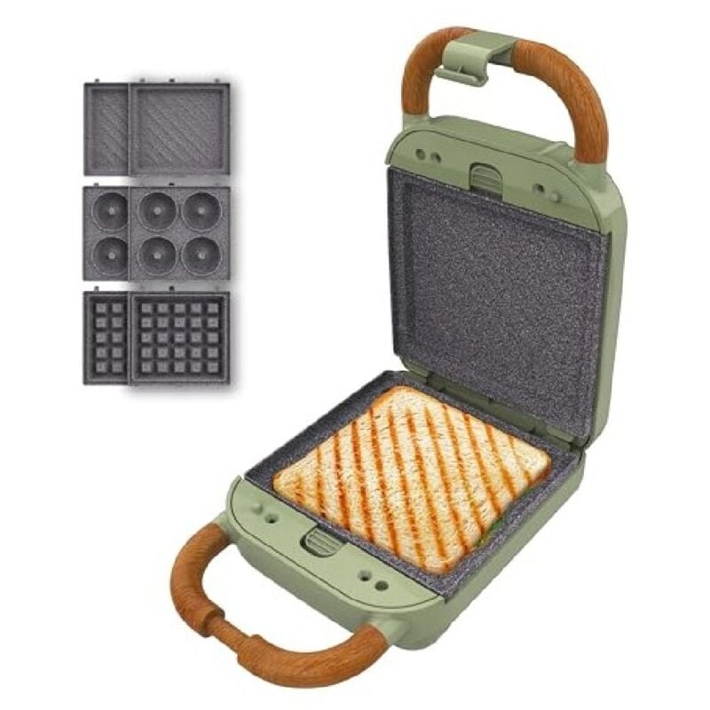 foto del prodotto cecotec macchine per sandwich rock ntoast retro one green