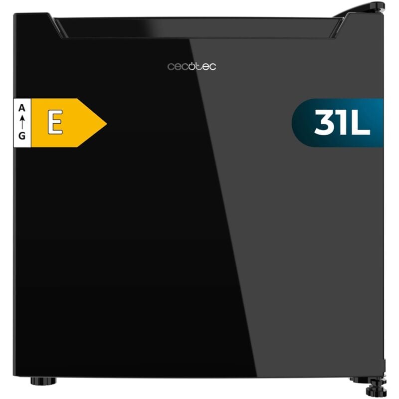 foto del prodotto cecotec mini frigo bolero coolmarket tt 31 dual black glass e. classe energetica e mini frigo da tavolo black glass 49.6x47.4cm, 31l, dual function,