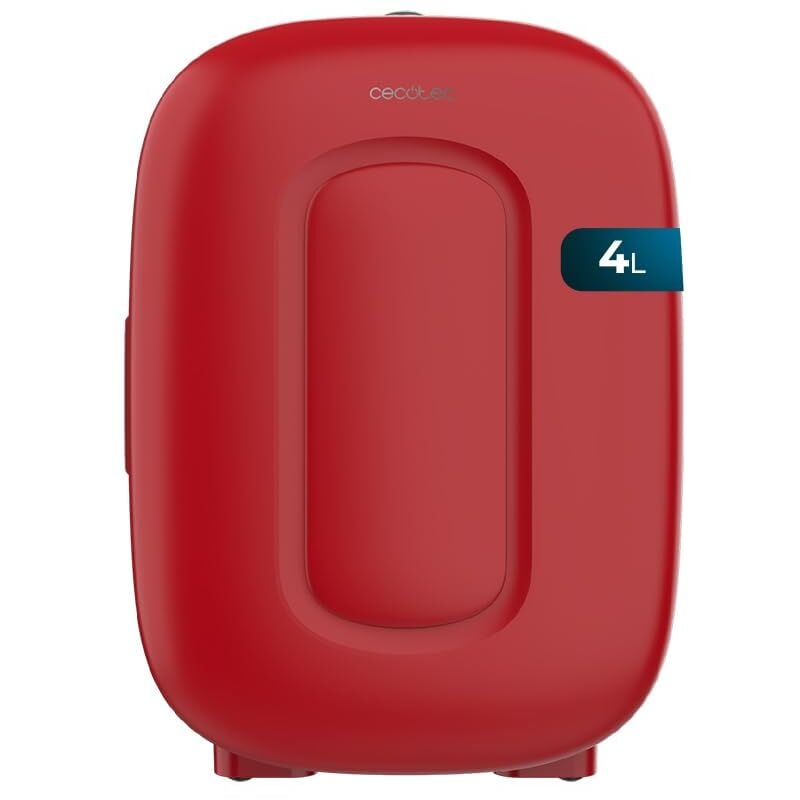 foto del prodotto cecotec mini frigo bolero minicooling 4l bora red, funzionamento 12v 220v, compatibile con auto e caravan, funzione di raffreddamento e