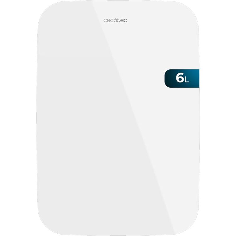foto del prodotto cecotec mini frigo bolero minicooling 6l bahamas white, funzionamento 12v 220v, compatibile con auto e caravan, funzione di raffreddamento e