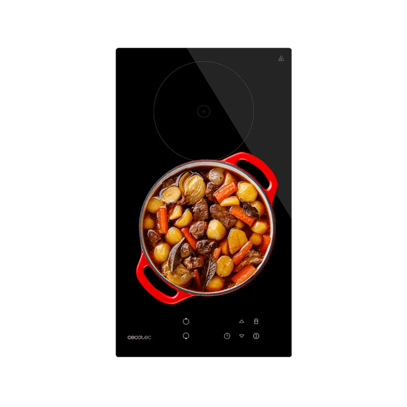 foto del prodotto cecotec piani cottura dede 2 bruciatori, 9 livelli, potenza massima 3000 w y touch control.