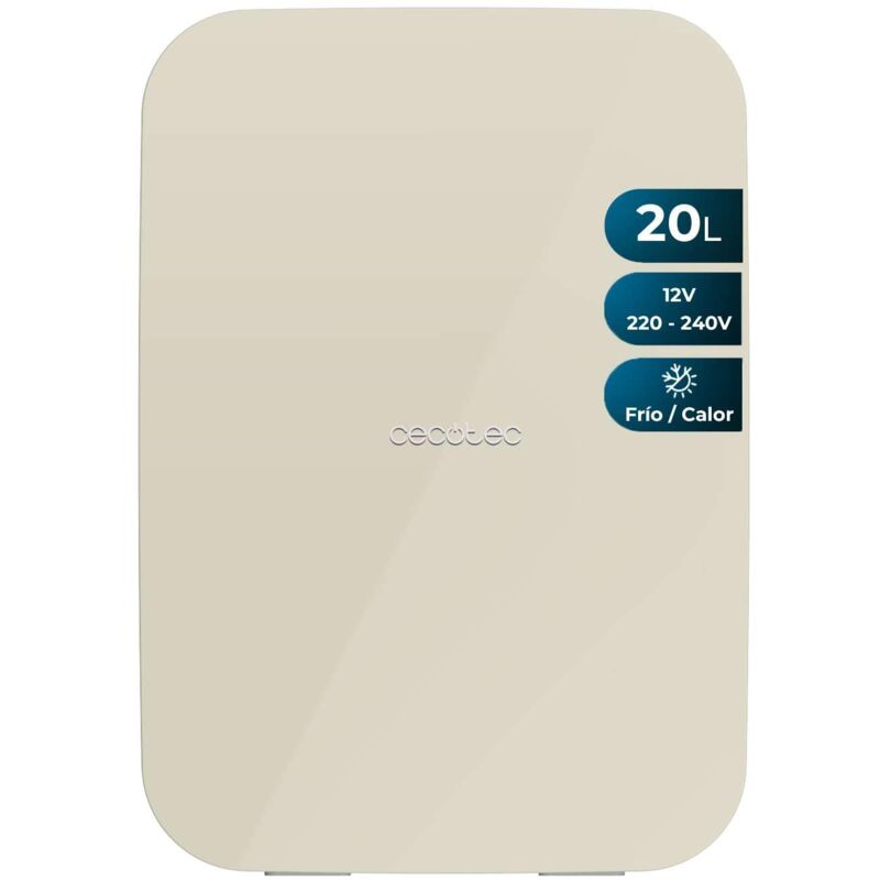 foto del prodotto cecotec piccolo frigorifero mini frigorifero de 20l bolero minicooling 20l bahamas beige. 12v 220v, compatibilecon auto e caravan, da 7 a 65 c,